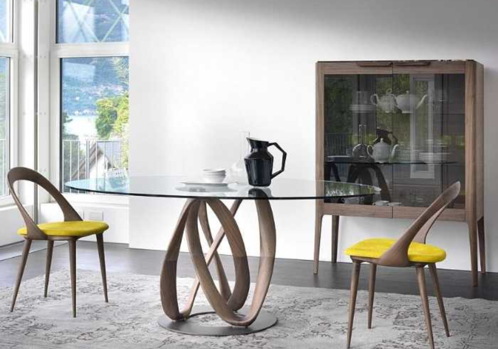 Glass Dining Table with Neutral Decor