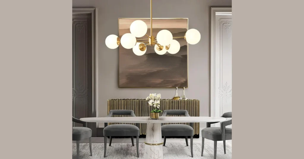 Glass Globe Dining Light Fixture