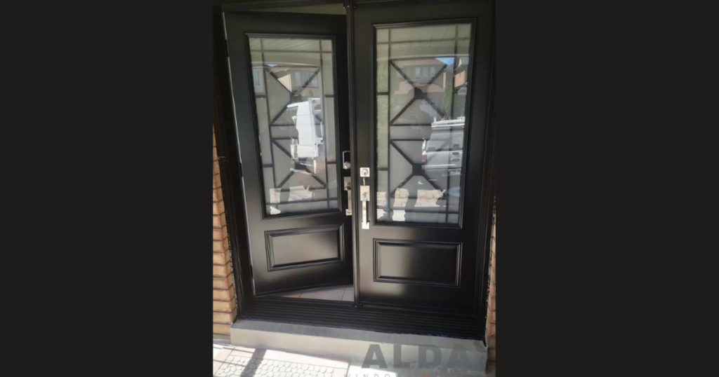 Glass Panel Modern Door Design