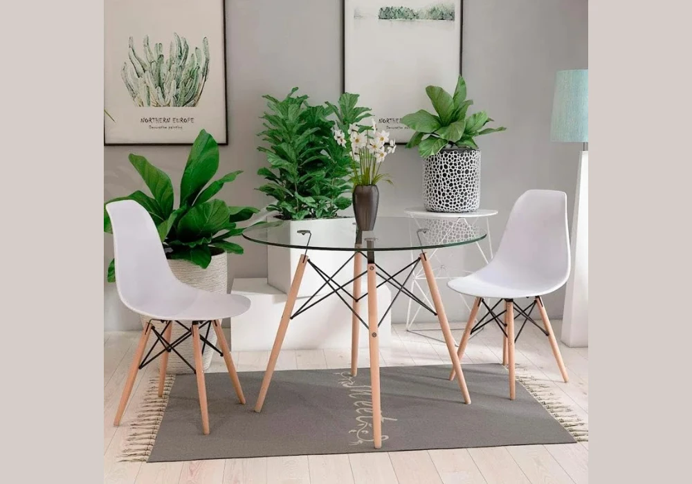 Glass Top 32 Inch Dining Table