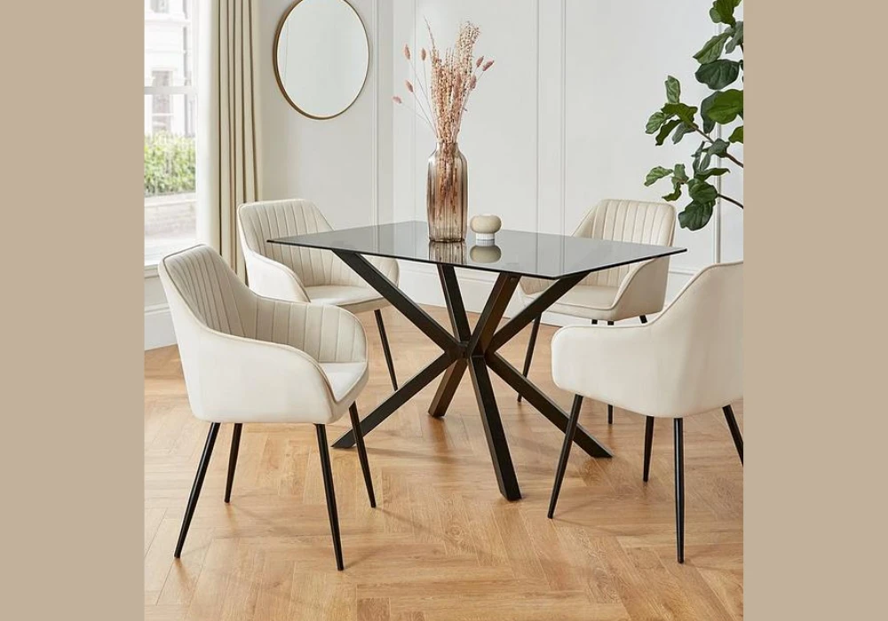 Glass Top 50 Inch Dining Table