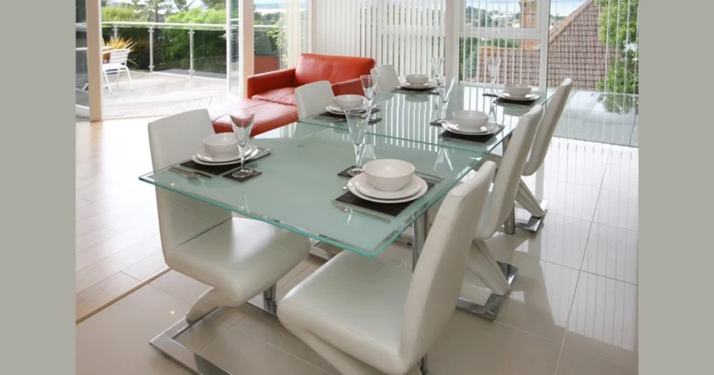Glass Top Dining Table Design
