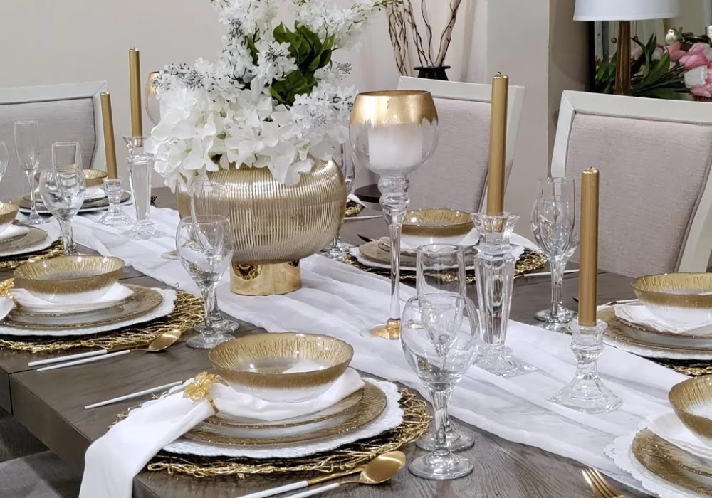 Gold Accent Table Decor