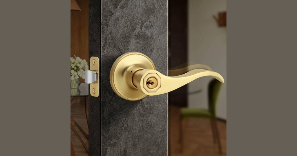 Gold Finish Modern Door Handle
