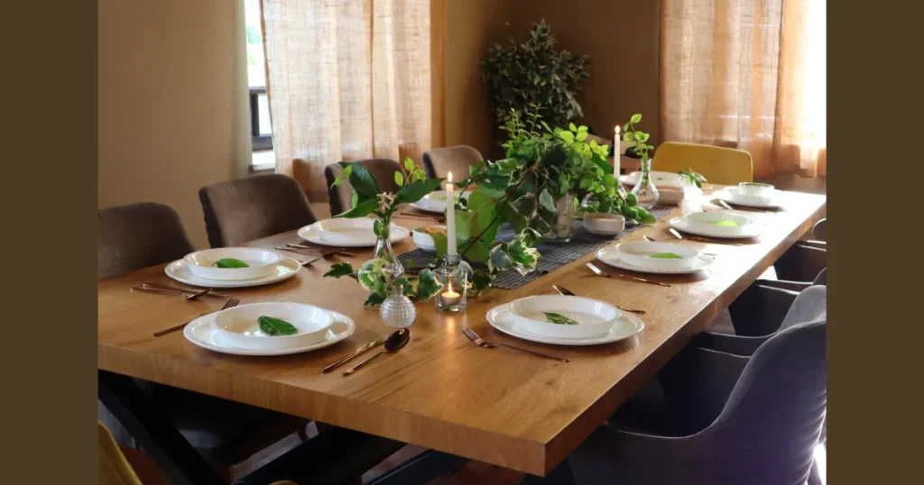 Green Plants Dining Table Decoration