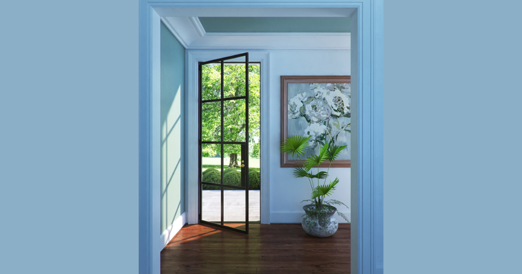 Grid Style Glass Door