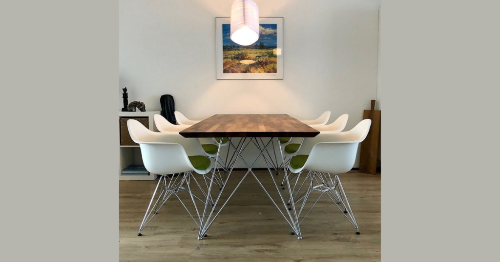 Hairpin Leg Dining Table Base Idea