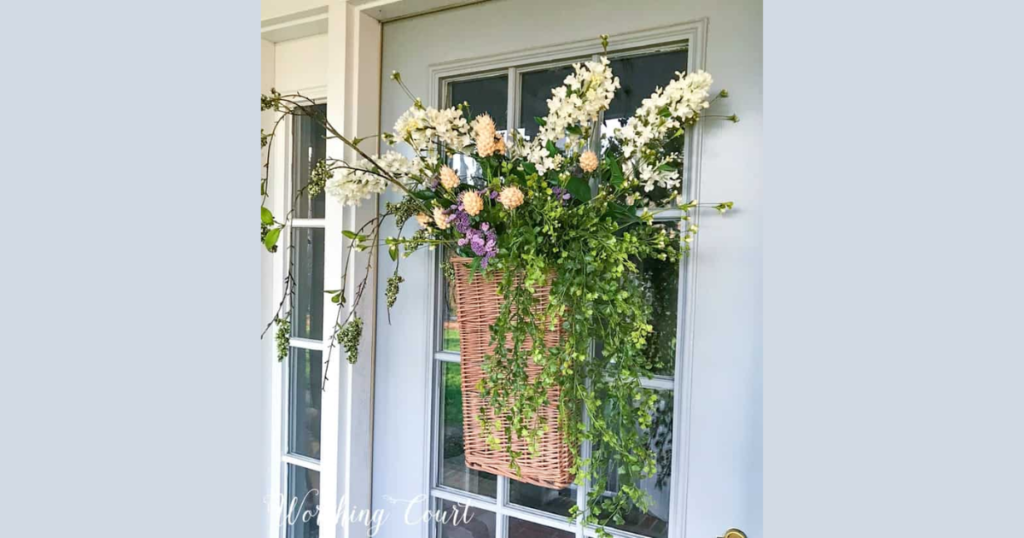 Hanging Floral Basket Door Decoration