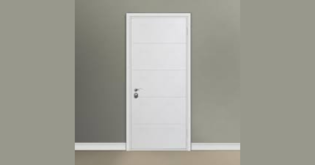 Horizontal Line Grooved Door Design