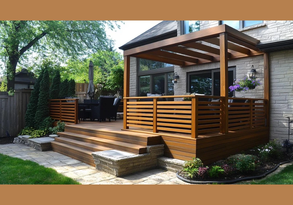 Horizontal Slat Exterior Railing Ideas