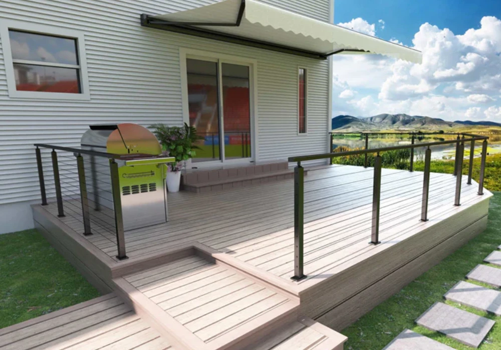 Horizontal Slat Railing Ideas for Deck