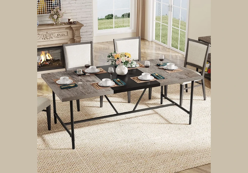 Industrial 70 Inch Dining Table Design