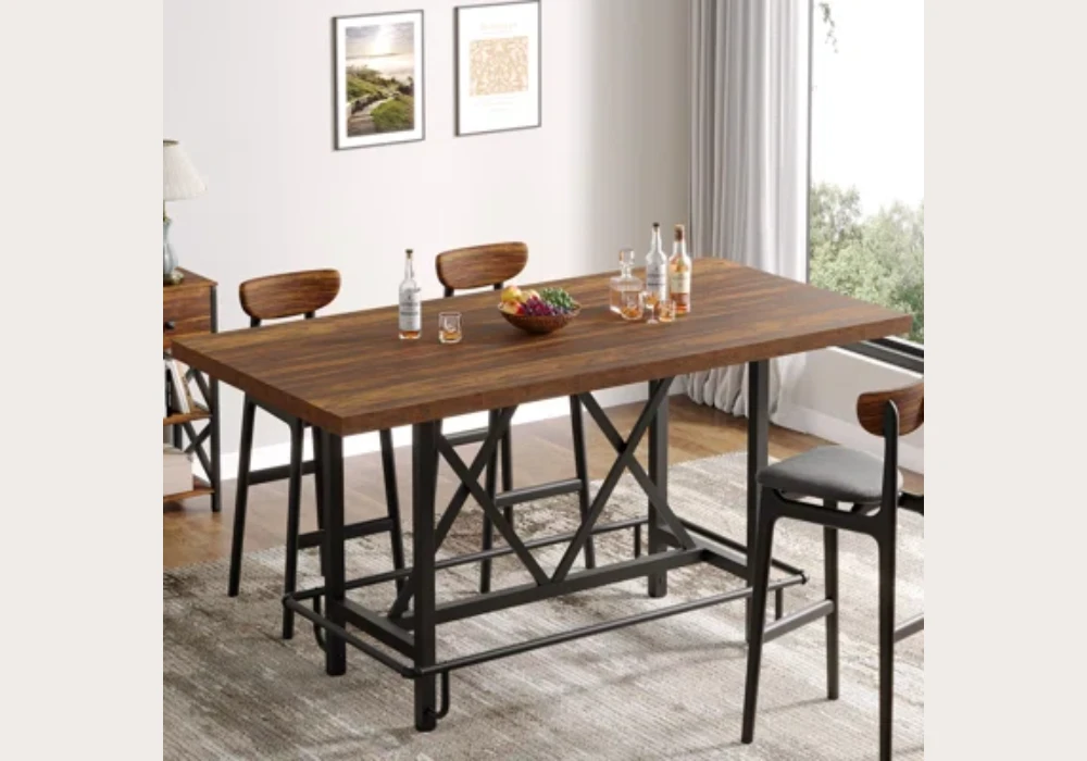 Industrial 78 Inch Dining Table Design
