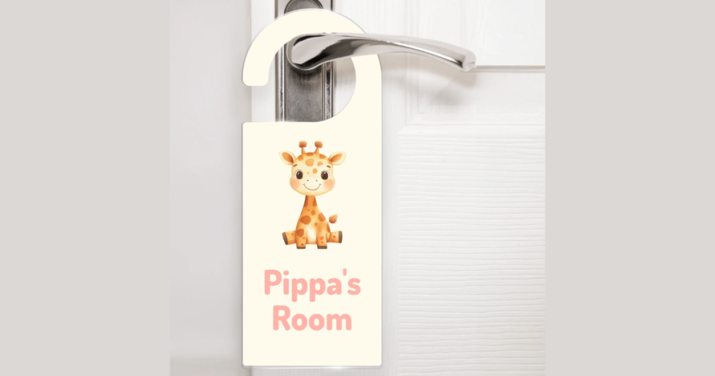 Kids Themed Cartoon Door Hanger