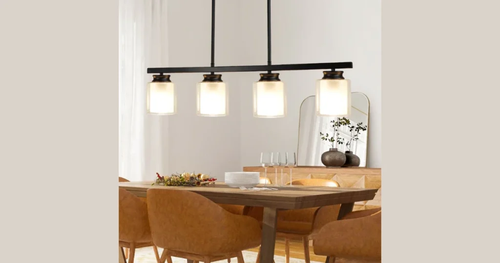 Glass Shade Dining Table Lighting