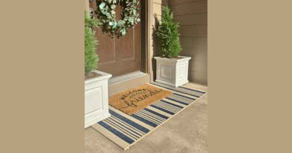 Layered Door Mat Styling Idea