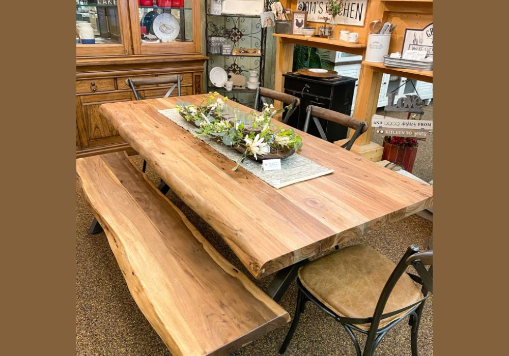 Live Edge Solid Wood Dining Table