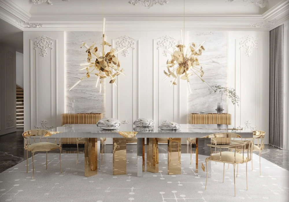 Luxury Dining Table with Neutral Color Theme