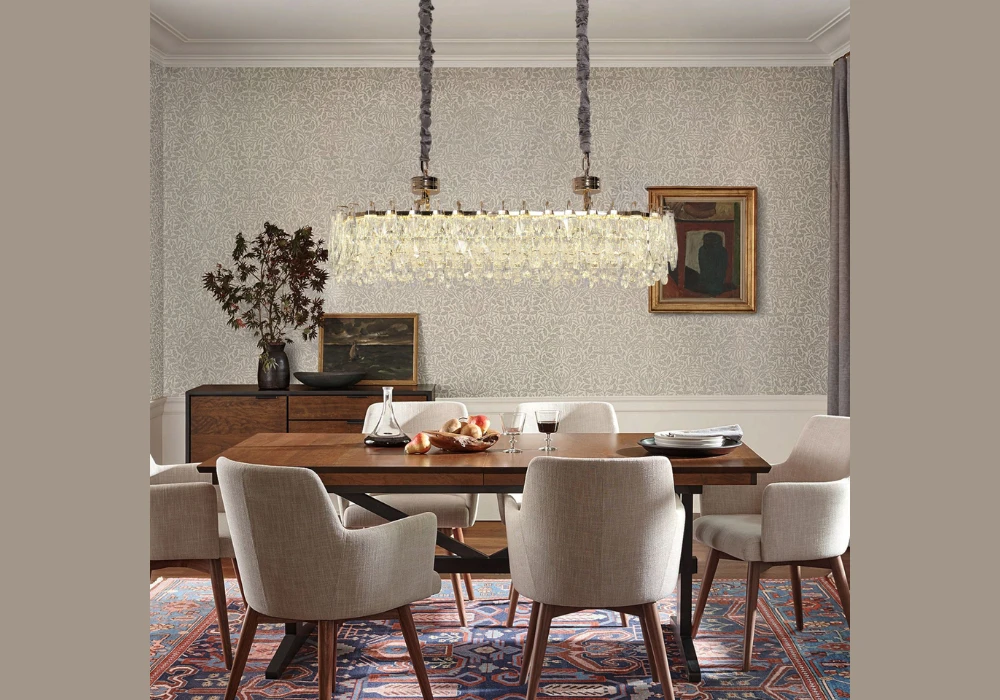 Luxury Dining Table with Pendant Lighting