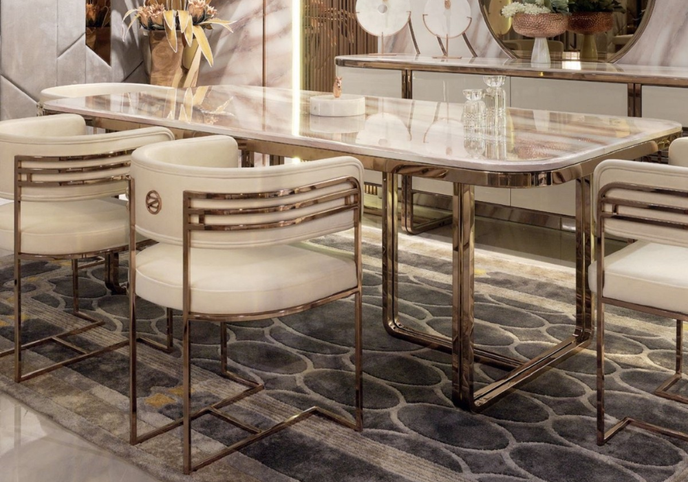 Luxury Marble Dining Table Setup