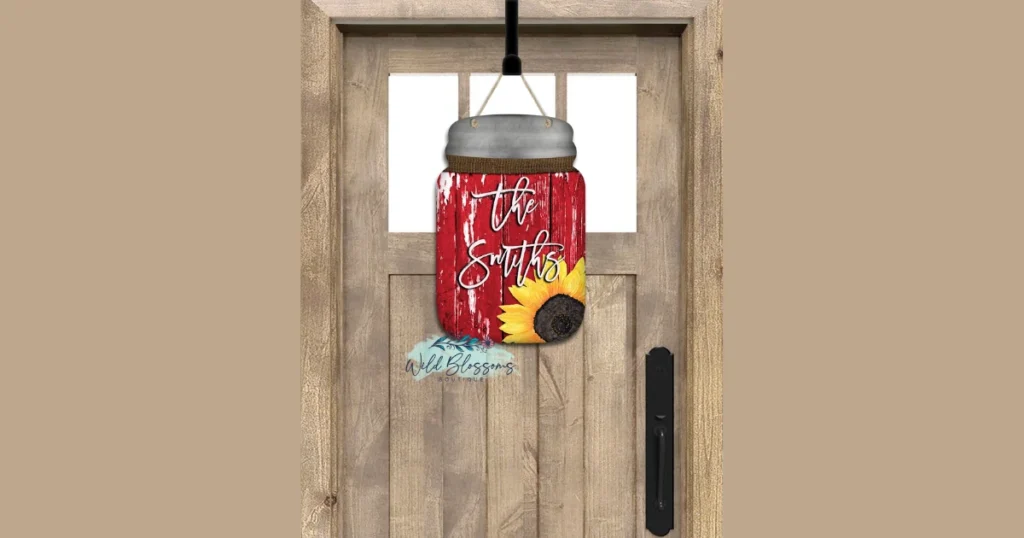 Mason Jar Door Decor