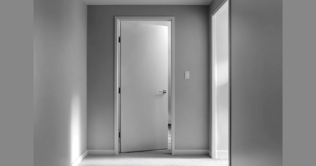 Matte Finish Monochrome Door Design