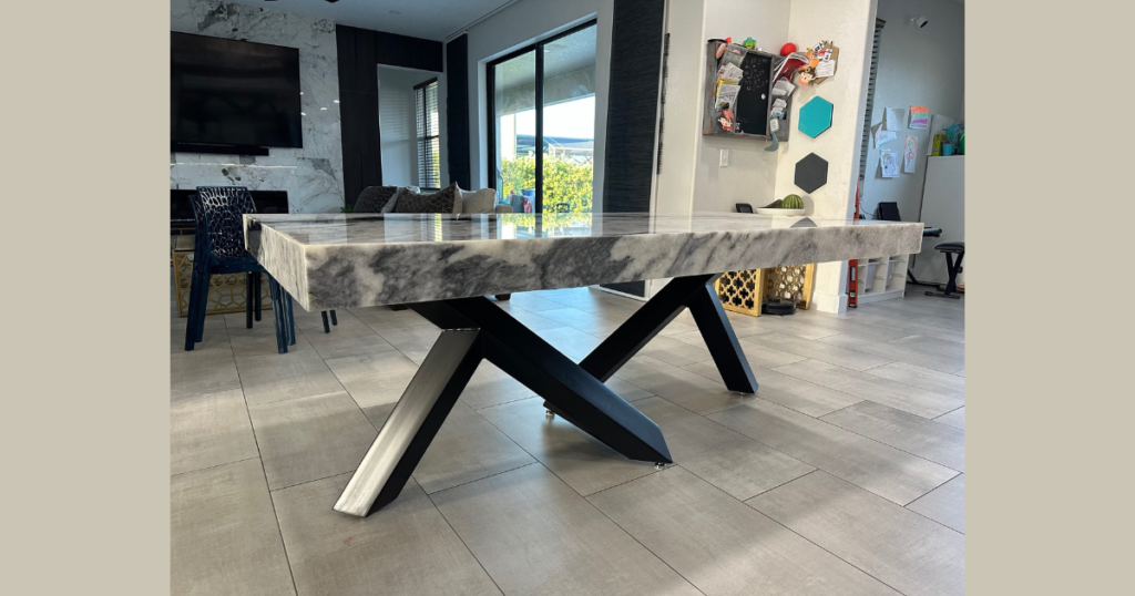 Metal Frame Dining Table Base Idea
