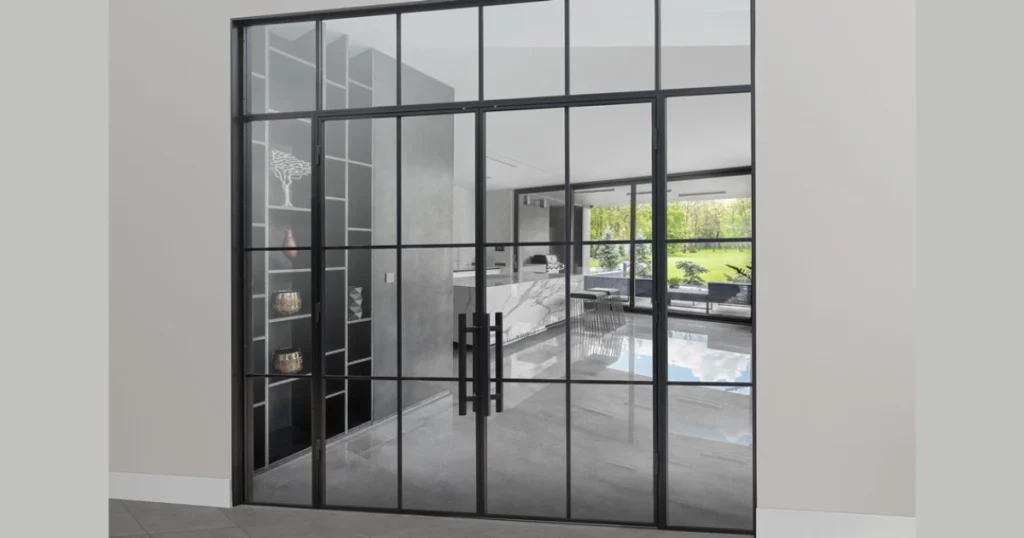 Metal Frame Glass Door