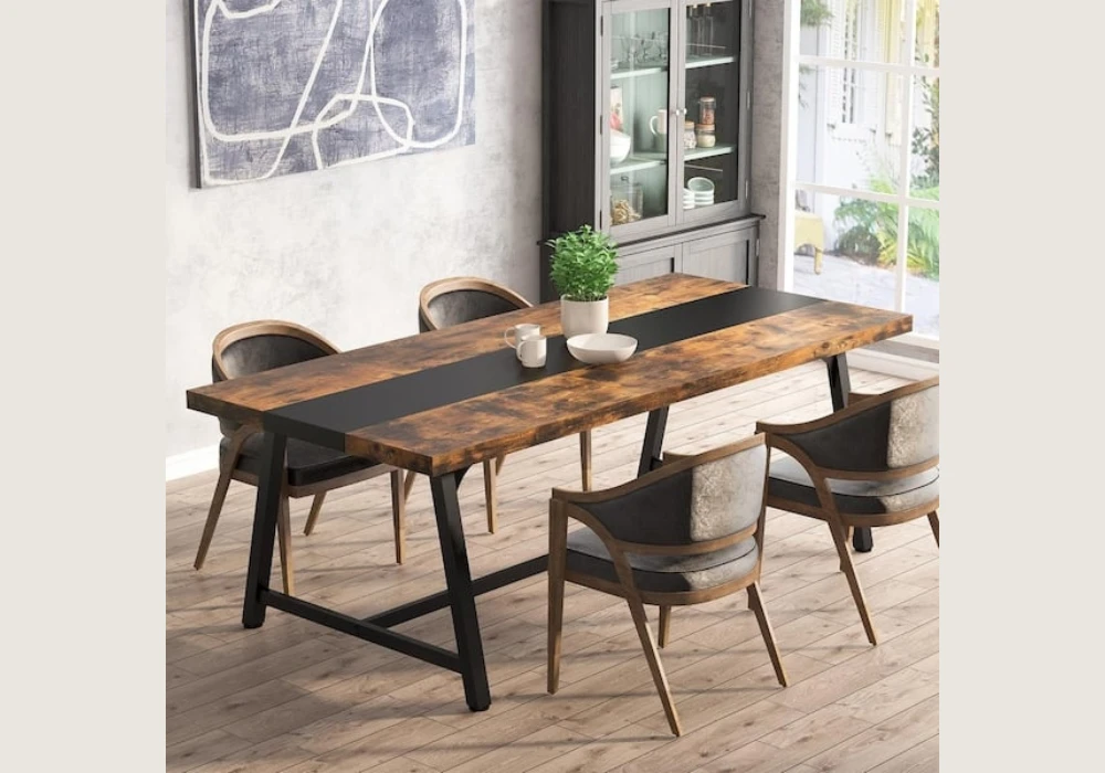 Metal Leg Industrial Table Design