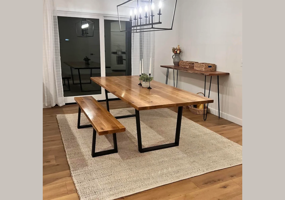 Metal Trapezoid Dining Table Legs