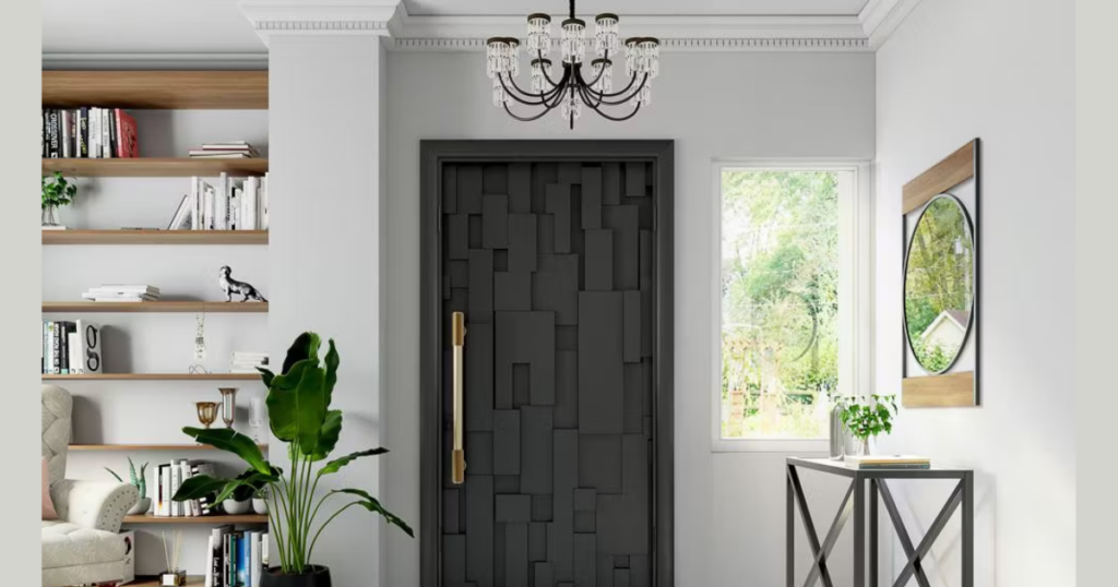 Metal and Wood Combination Door Design