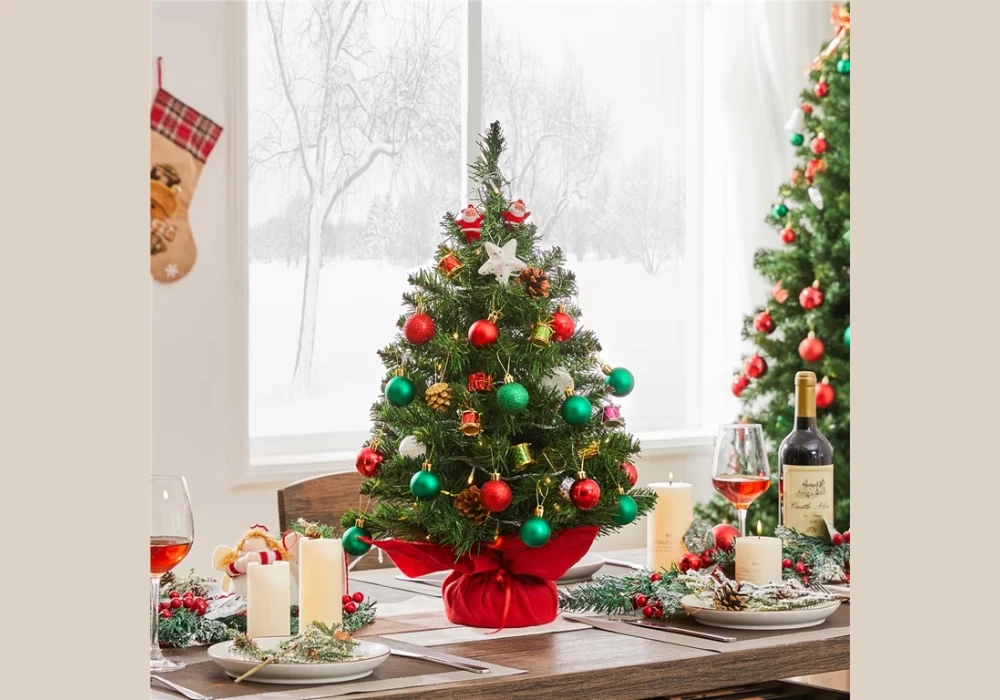 Mini Christmas Tree Dining Table Decor