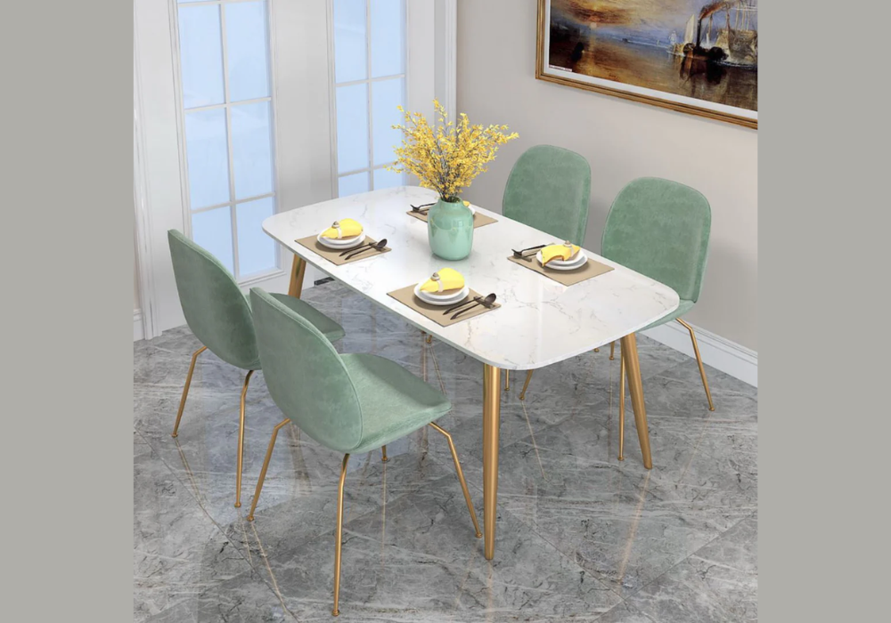 Minimal Marble Dining Table Styling