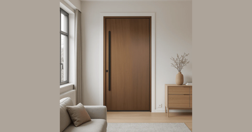 Minimalist Front Door with Flush Panels