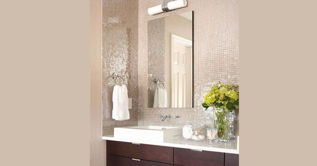 Minimalist Vertical Sconces for Small Bathrooms