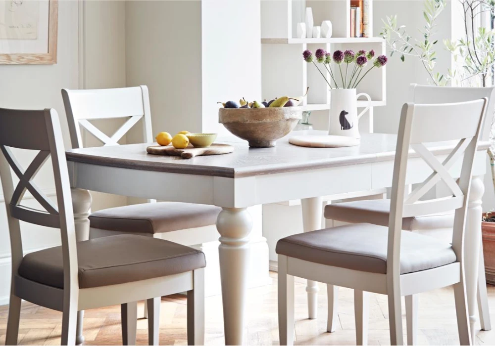 Minimalist White Dining Table Setup