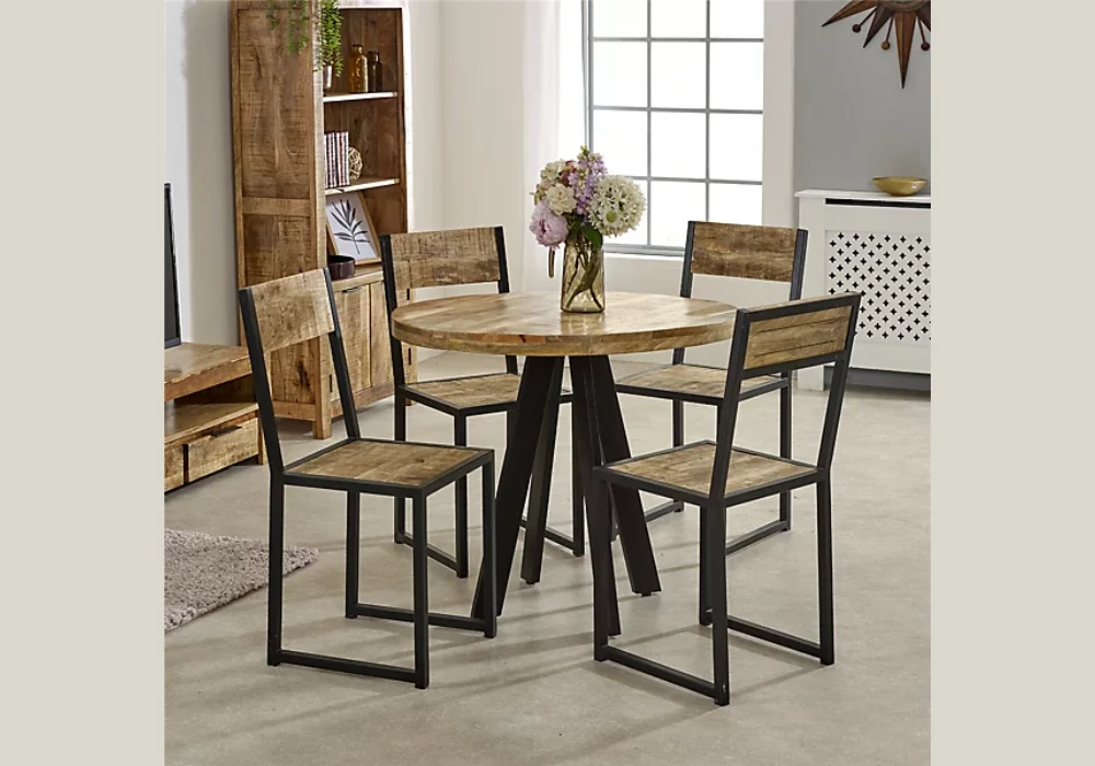 Mix Wood and Metal Dining Chairs