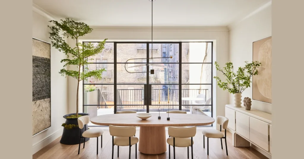 Modern Dining Table Set with Minimal Chairs