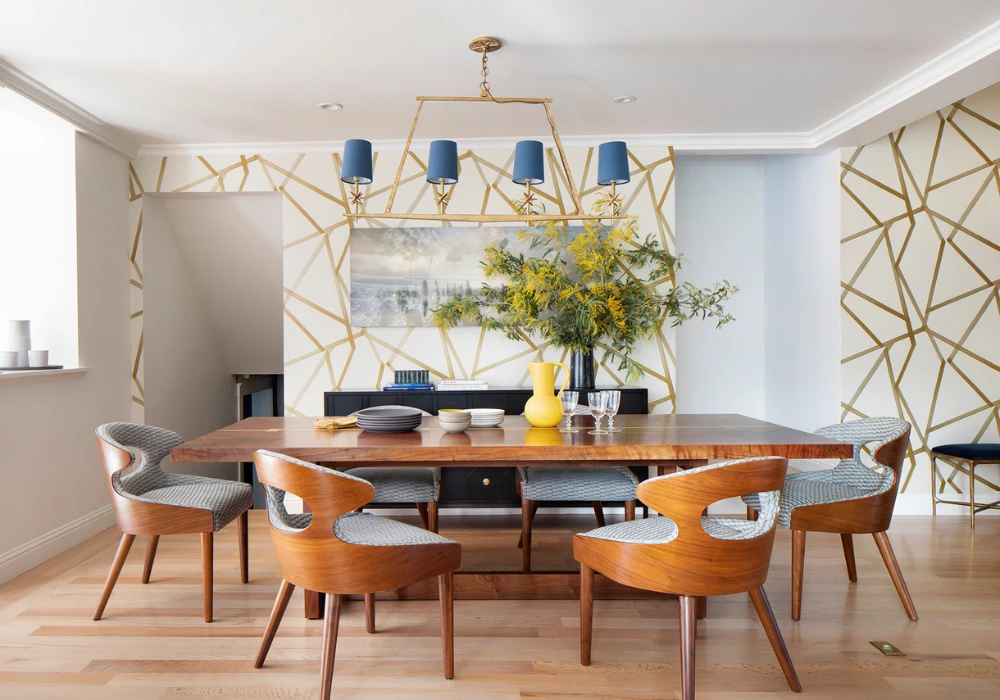 Modern Dining Table with Pendant Lighting