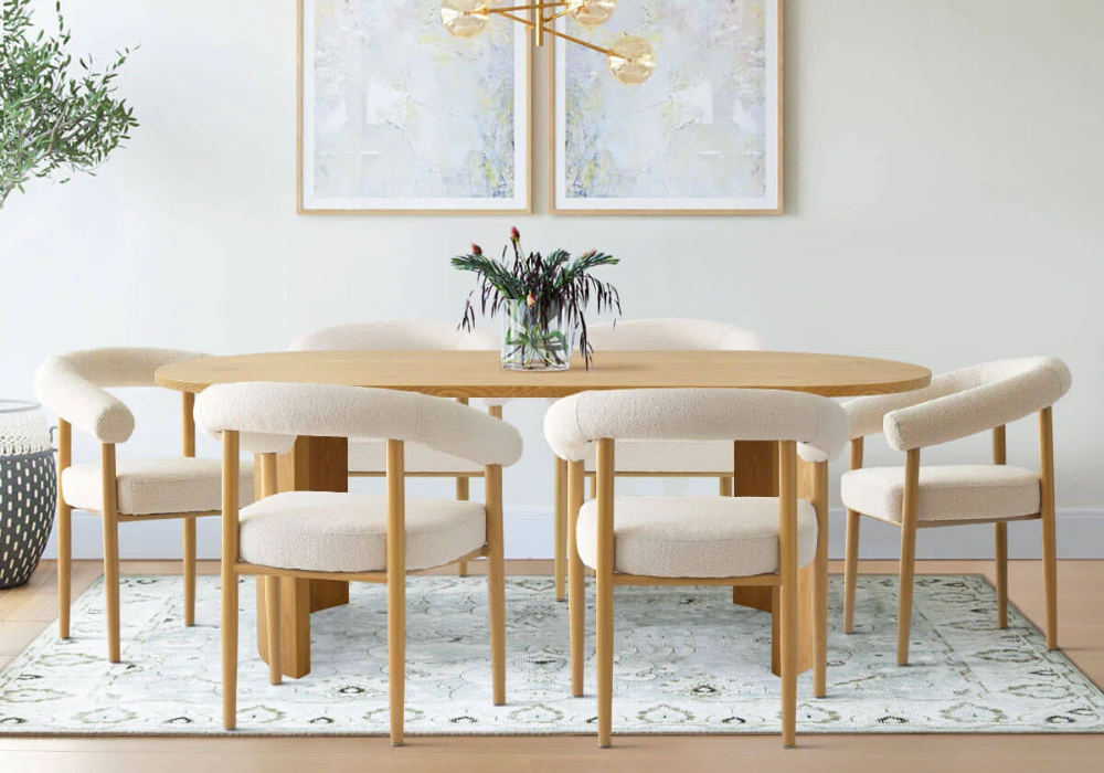 Modern Minimal Oak Dining Table