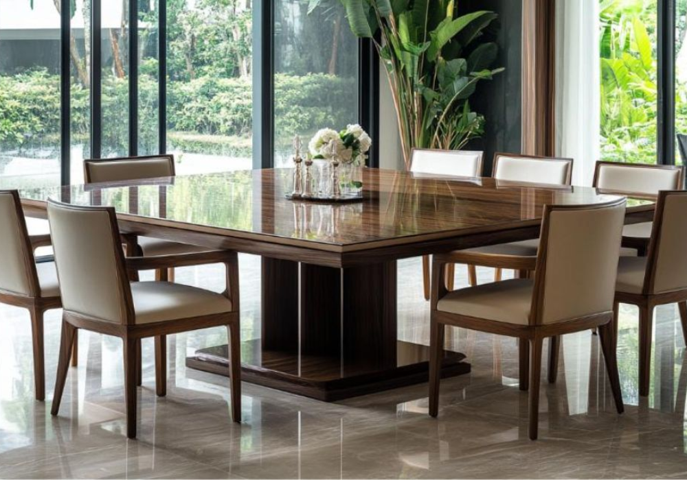 Modern Square Dining Table With Minimal Decor