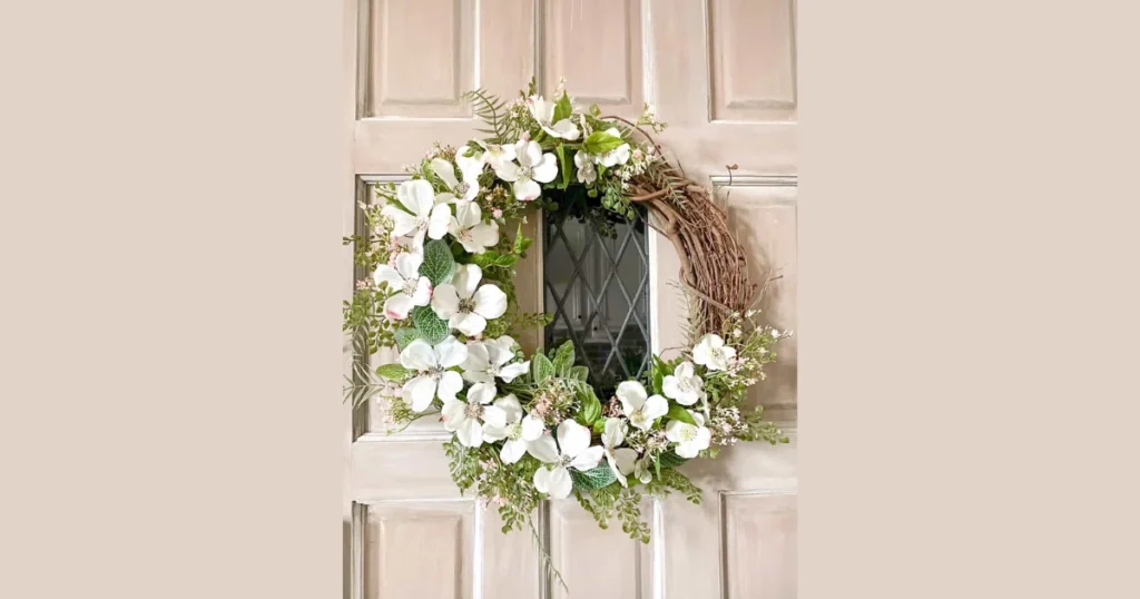 Neutral Floral Door Wreath