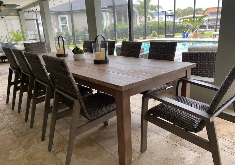 Outdoor Dining Table for 10