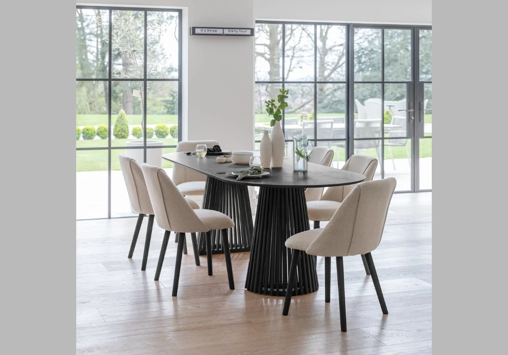 Oval Dining Table With 6 Chairs for a Softer Look