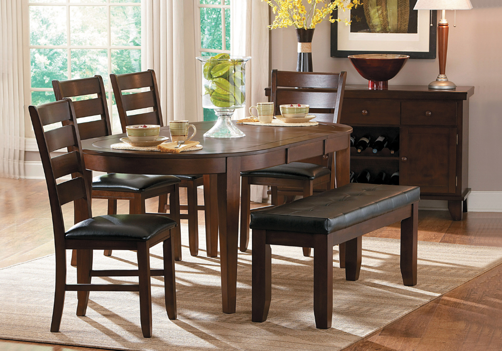Oval Dining Table With Bench Seating