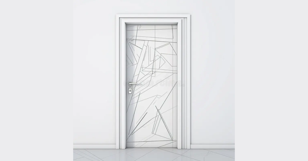 Painted Geometric Shape Door Accent