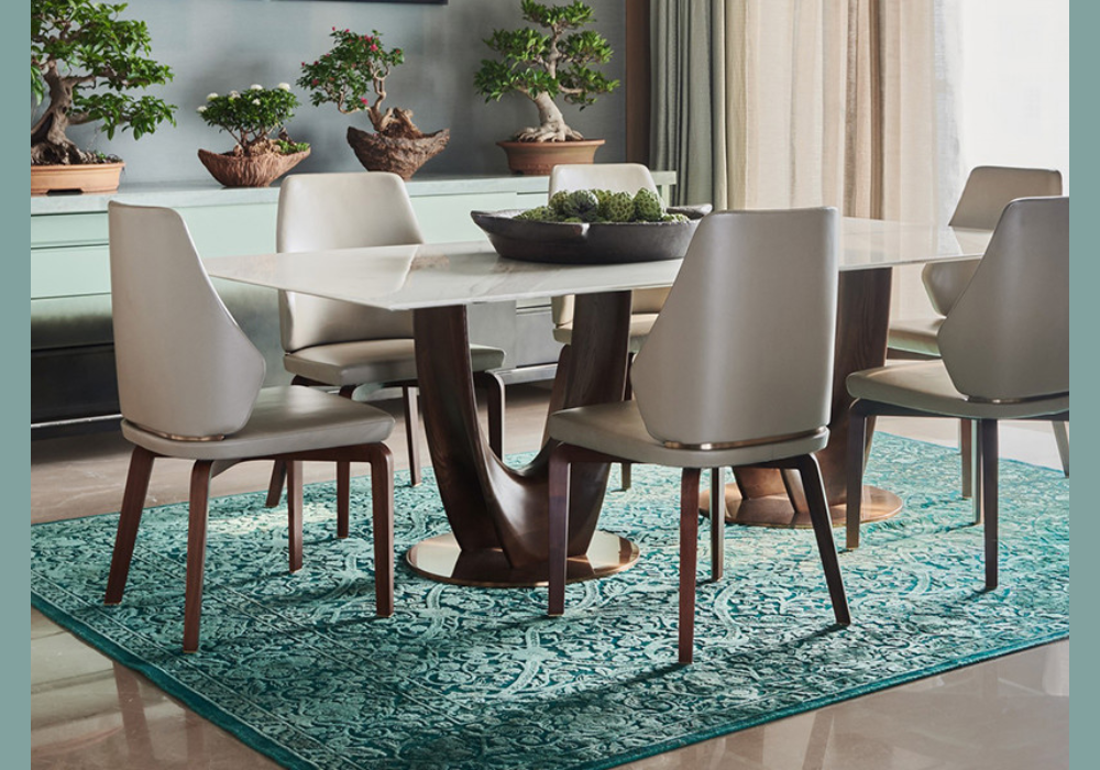 Patterned Rug for Modern Dining Tables
