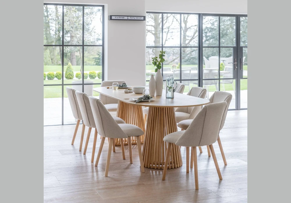 Pedestal Dining Table With 8 Chairs for Better Flow