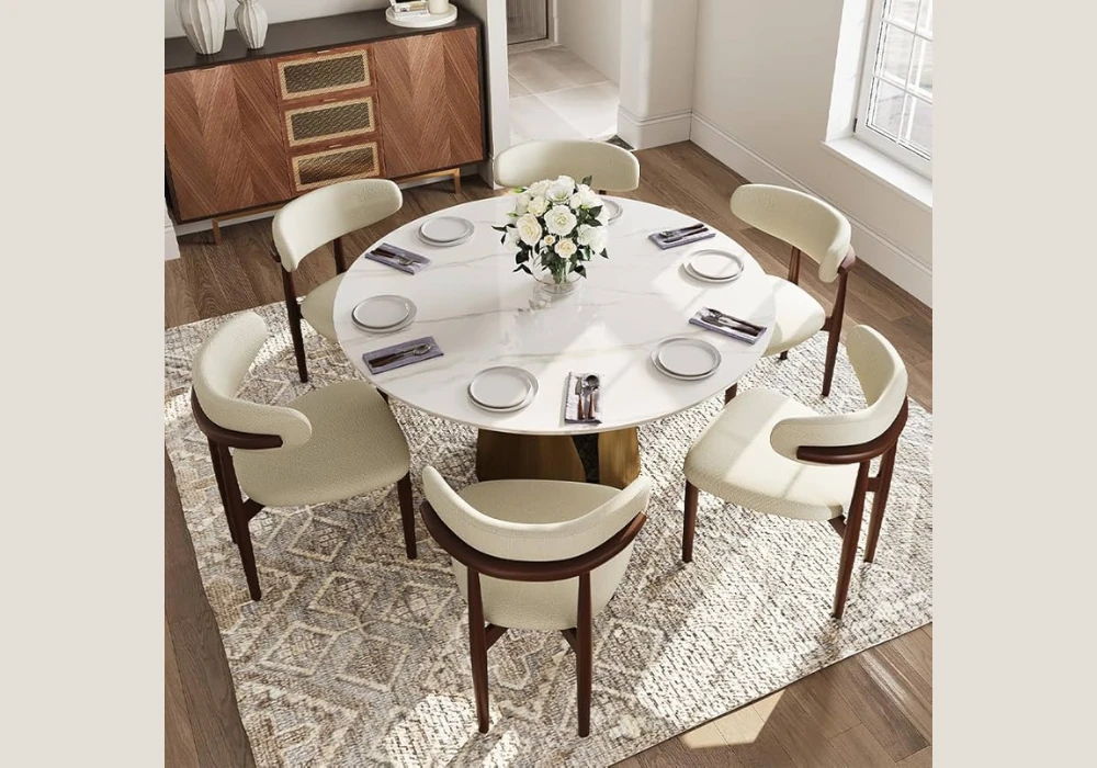 Pedestal Dining Table for 6 for Better Flow
