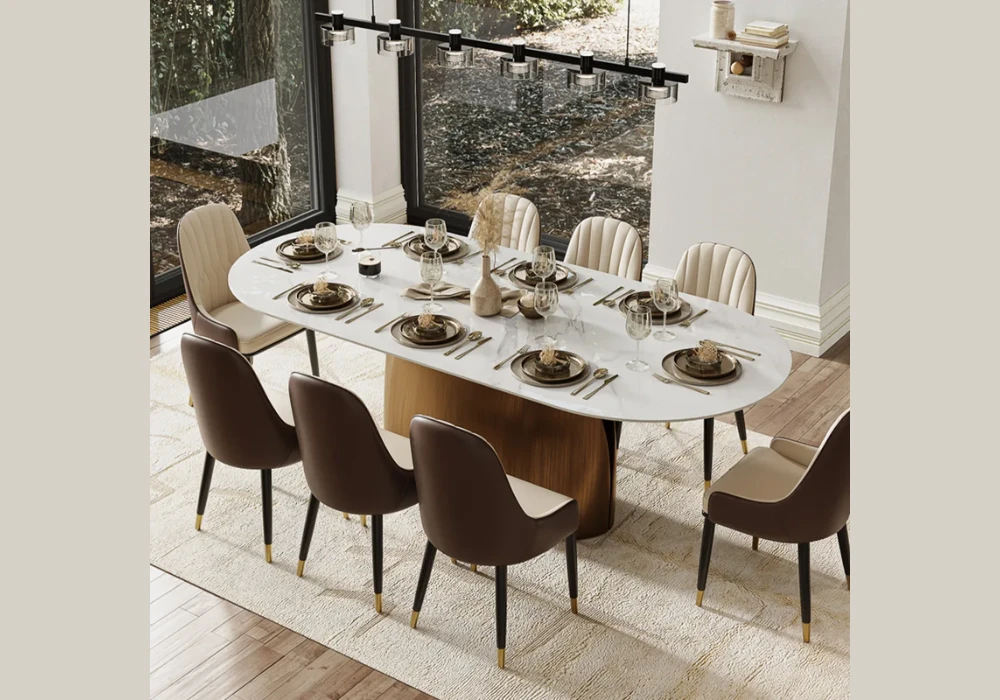Pedestal Dining Table for 8 for Better Flow
